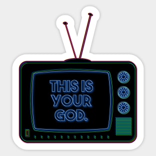 Retro TV | This is your God | Pop Art Sticker